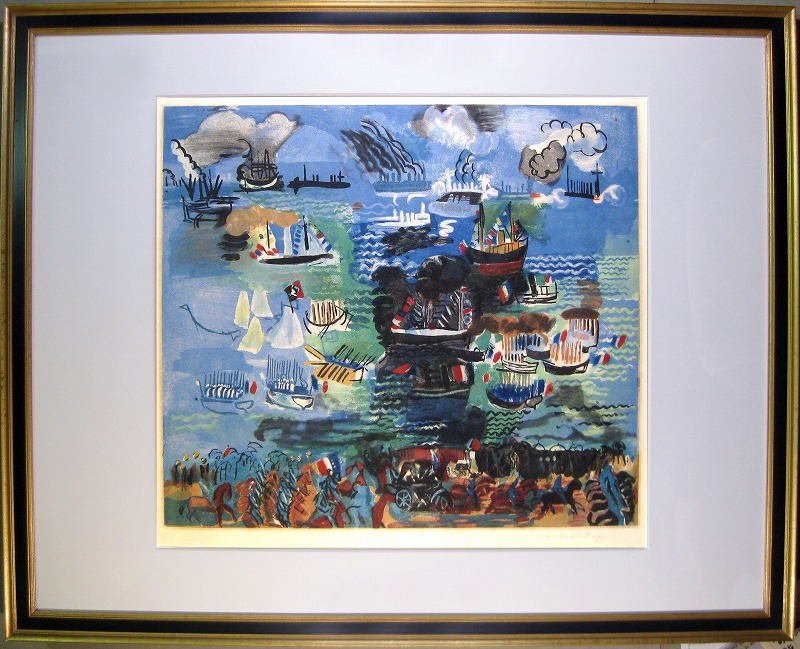 ラウル・デュフィ　dufy raoul　ル・アーブルの海祭<ジャック・ヴィヨン版> 絵画（銅版画/エッチング・アクアチント・ルーレット）作品